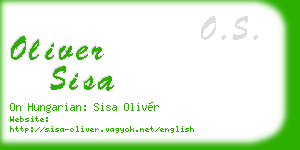 oliver sisa business card